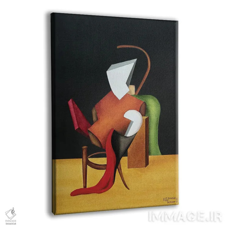 تابلو داستایوفسکی (نویسنده روس) اثر الکساندر تریفونوف - نمای پرسپکتیو محصول