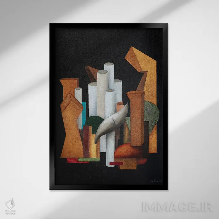 تابلو وربوم بونوم (لاتین: سخن نیک) اثر الکساندر تریفونوف - نمای قابدار مشکی