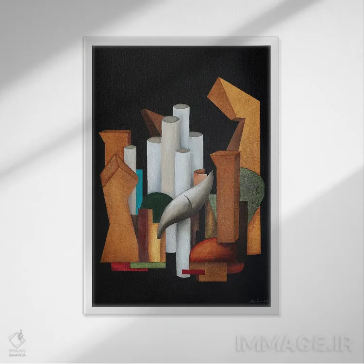 تابلو وربوم بونوم (لاتین: سخن نیک) اثر الکساندر تریفونوف - نمای قابدار سفید