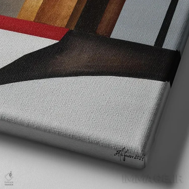 تابلو آیندهوون ۲۰۲۱ (شهر هلند) اثر الکساندر تریفونوف - نمای نزدیک بافت بوم