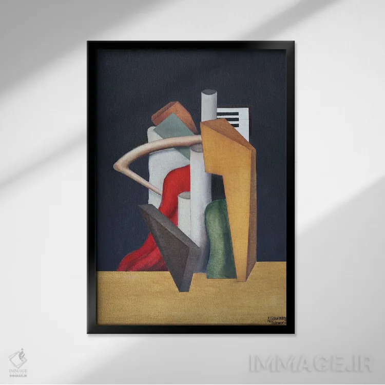 تابلو یوهانس برامس (آهنگساز آلمانی) اثر الکساندر تریفونوف - نمای قابدار مشکی