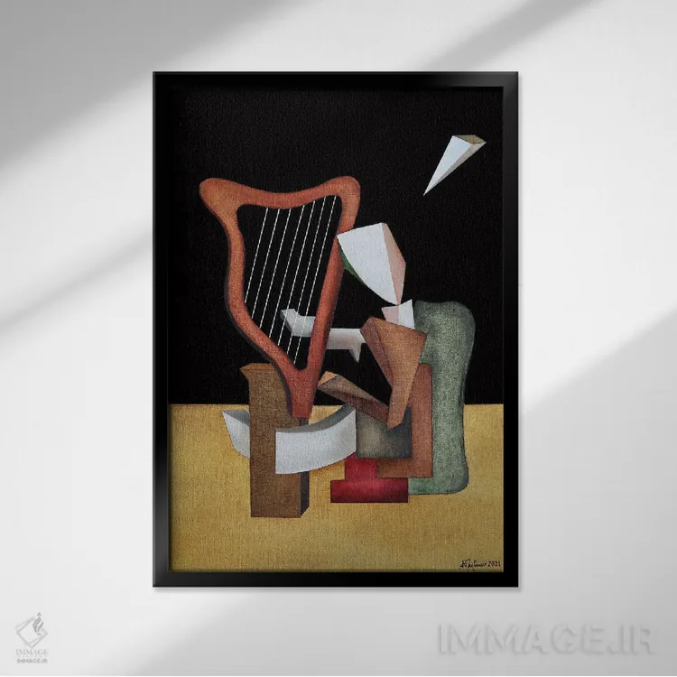 تابلو اورفئوس (اسطوره یونانی) اثر الکساندر تریفونوف - نمای قابدار مشکی