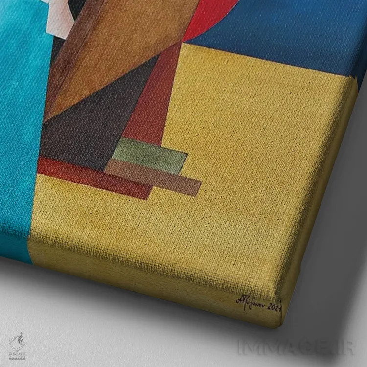 تابلو بر فراز دریا اثر الکساندر تریفونوف - نمای نزدیک بافت بوم