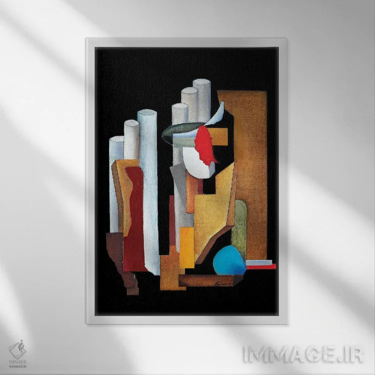 تابلو دن کیشوت (شخصیت ادبی) اثر الکساندر تریفونوف - نمای قابدار سفید