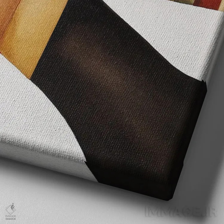 تابلو تیلبورخ زمستانی (شهر هلند) اثر الکساندر تریفونوف - نمای نزدیک بافت بوم