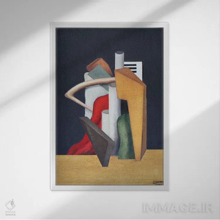 تابلو یوهانس برامس (آهنگساز آلمانی) اثر الکساندر تریفونوف - نمای قابدار سفید