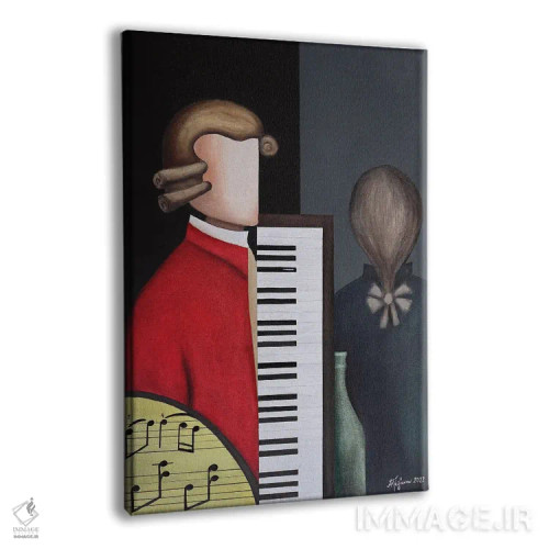 تابلو موتسارت و سالییری (آهنگسازان) اثر الکساندر تریفونوف - نمای پرسپکتیو محصول