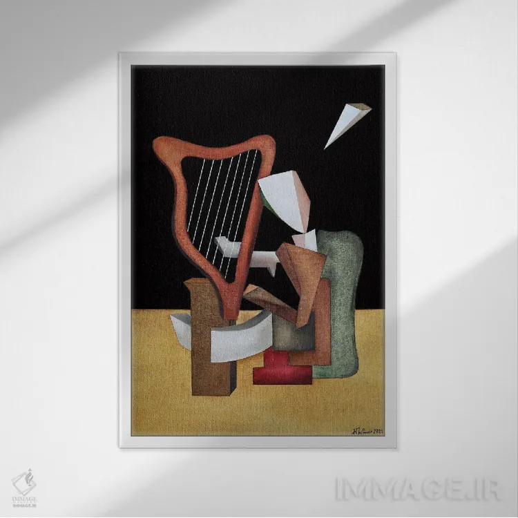 تابلو اورفئوس (اسطوره یونانی) اثر الکساندر تریفونوف - نمای قابدار سفید