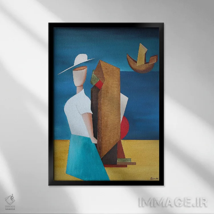 تابلو بر فراز دریا اثر الکساندر تریفونوف - نمای قابدار مشکی