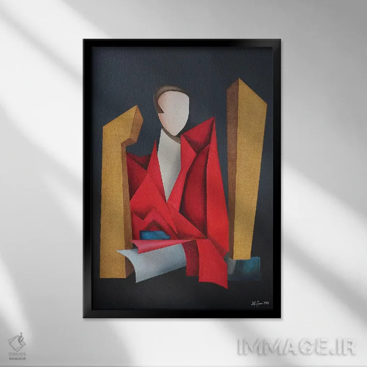 تابلو الهامبخش شعر اثر الکساندر تریفونوف - نمای قابدار مشکی