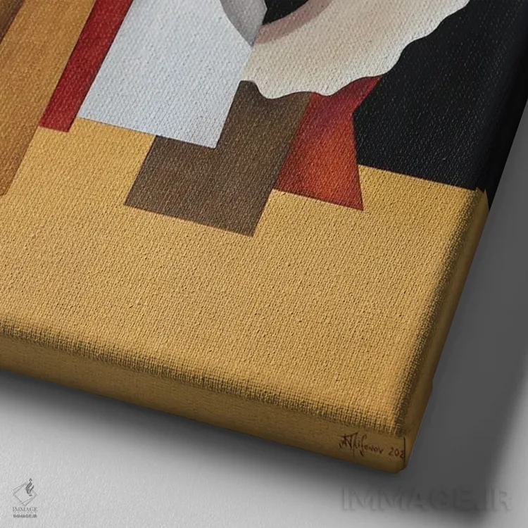 تابلو آفرودیت (الهه یونانی) اثر الکساندر تریفونوف - نمای نزدیک بافت بوم