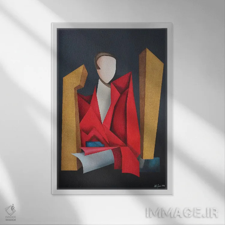 تابلو الهامبخش شعر اثر الکساندر تریفونوف - نمای قابدار سفید