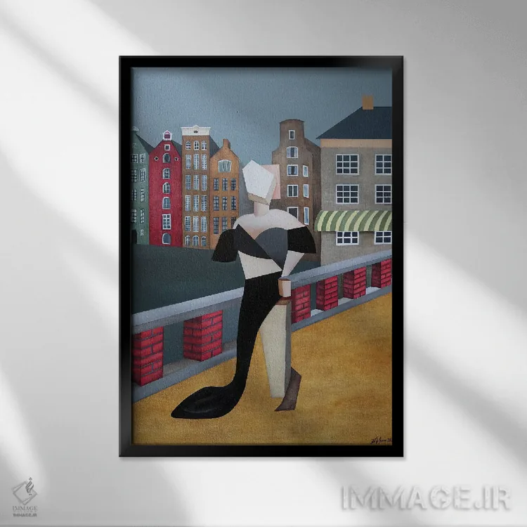 تابلو آمستردام ۲۰۲۲ (هلند) اثر الکساندر تریفونوف - نمای قابدار مشکی