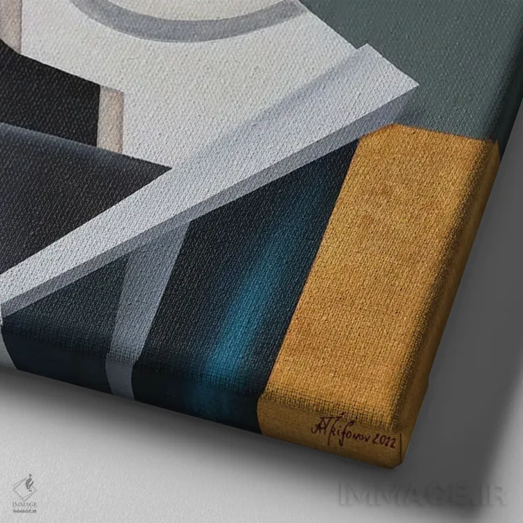 تابلو پرتره قرن پانزدهمی پترس کریستوس اثر الکساندر تریفونوف - نمای نزدیک بافت بوم