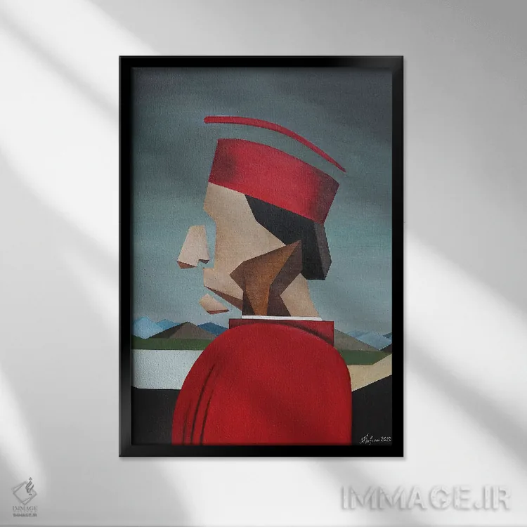 تابلو پرتره قرن پانزدهمی پیهرو دلا فرانچسکا اثر الکساندر تریفونوف - نمای قابدار مشکی