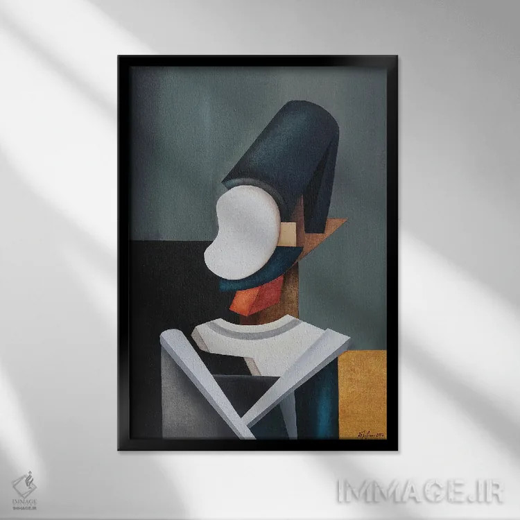 تابلو پرتره قرن پانزدهمی پترس کریستوس اثر الکساندر تریفونوف - نمای قابدار مشکی