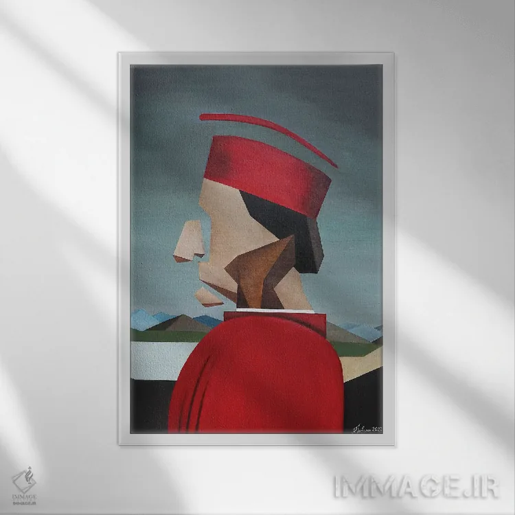 تابلو پرتره قرن پانزدهمی پیهرو دلا فرانچسکا اثر الکساندر تریفونوف - نمای قابدار سفید