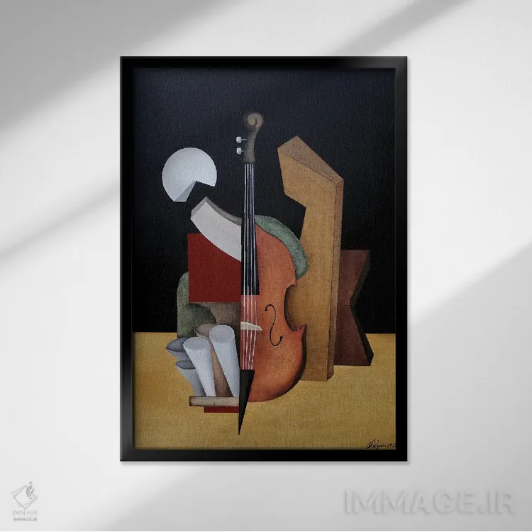 تابلو ویولنسل اثر الکساندر تریفونوف - نمای قابدار مشکی