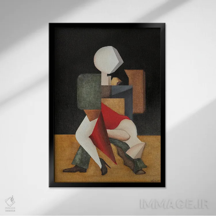 تابلو تانگوآنگو (نوعی تانگو) اثر الکساندر تریفونوف - نمای قابدار مشکی