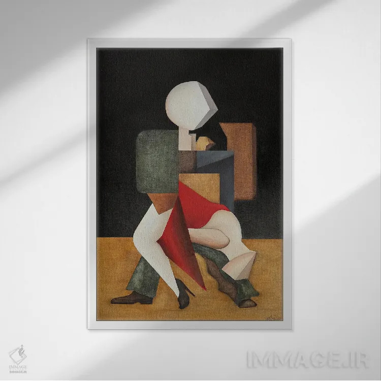 تابلو تانگوآنگو (نوعی تانگو) اثر الکساندر تریفونوف - نمای قابدار سفید