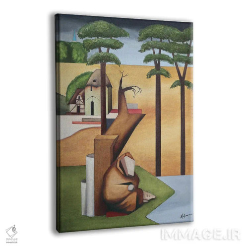 تابلو وسوسه سنت آنتونی (نقاشی/موضوع معنویتی) اثر الکساندر تریفونوف - نمای پرسپکتیو محصول