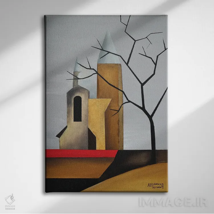 تابلو آیندهوون (هلند) اثر الکساندر تریفونوف - نمای روبهرو روی دیوار