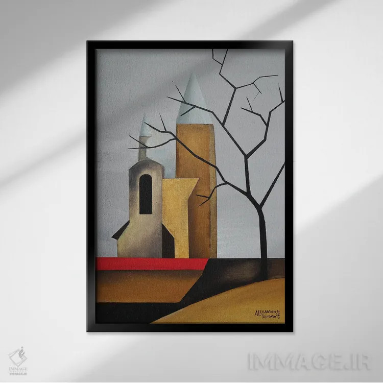 تابلو آیندهوون (هلند) اثر الکساندر تریفونوف - نمای قابدار مشکی