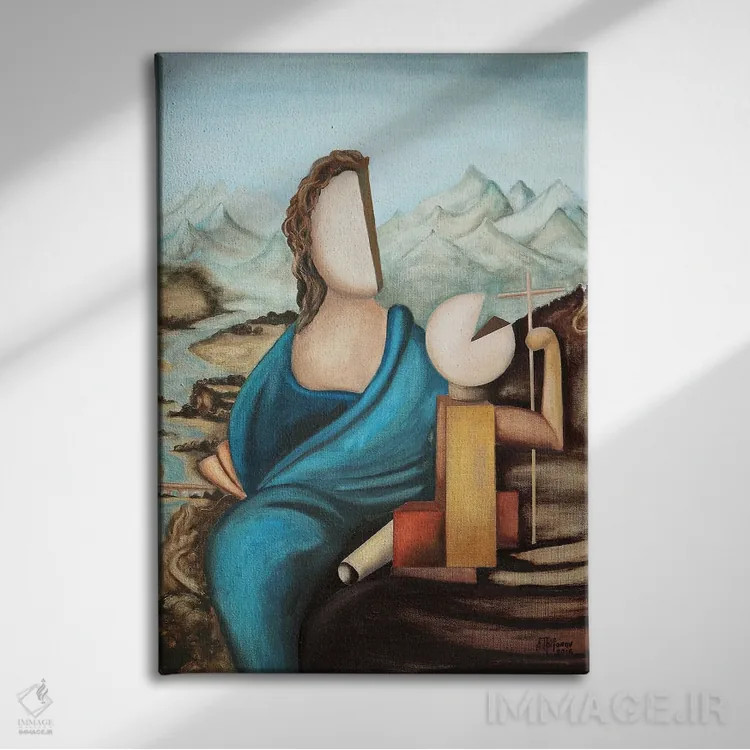 تابلو مریم بافنده (اثر نقاشی) اثر الکساندر تریفونوف - نمای روبهرو روی دیوار