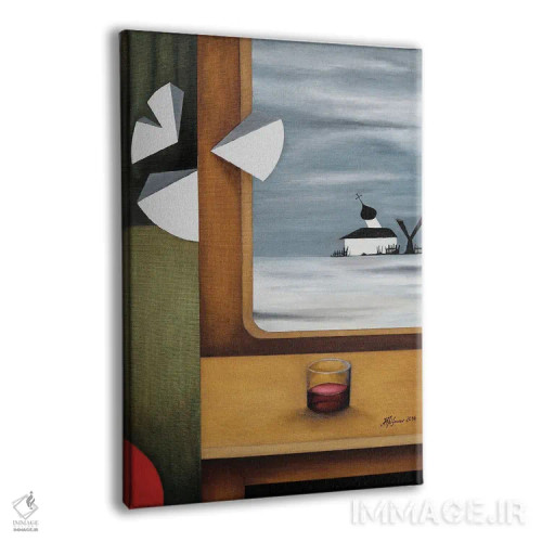 تابلو روسیه پشت پنجره اثر الکساندر تریفونوف - نمای پرسپکتیو محصول