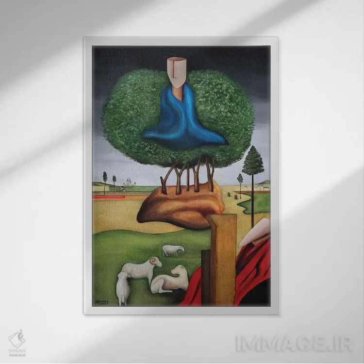 تابلو شیرینی بودن اثر الکساندر تریفونوف - نمای قابدار سفید