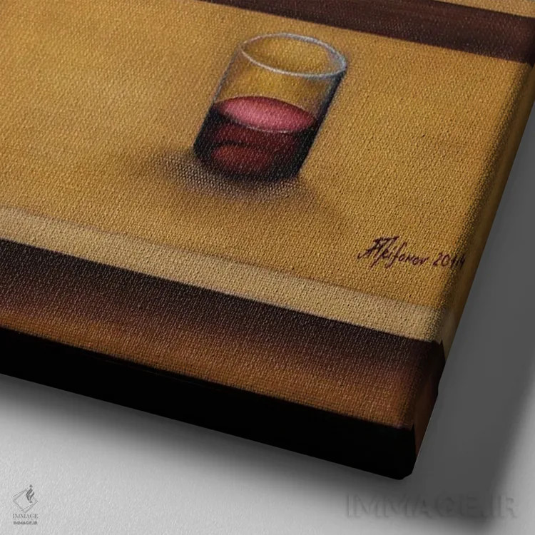 تابلو روسیه پشت پنجره اثر الکساندر تریفونوف - نمای نزدیک بافت بوم