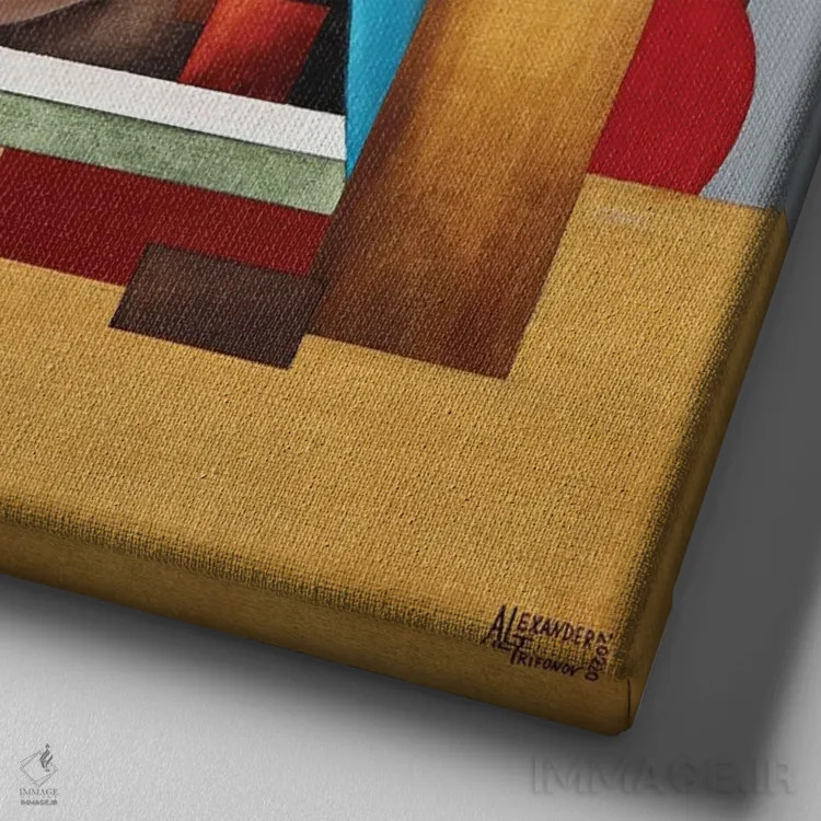 تابلو جابجایی اثر الکساندر تریفونوف - نمای نزدیک بافت بوم