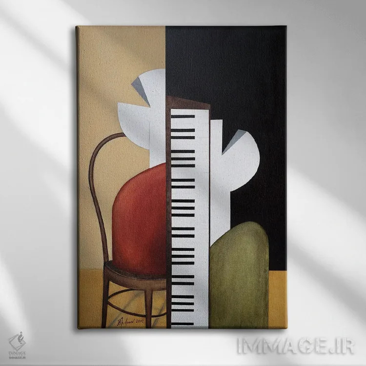 تابلو شوپن (آهنگساز) اثر الکساندر تریفونوف - نمای روبهرو روی دیوار