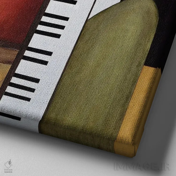 تابلو شوپن (آهنگساز) اثر الکساندر تریفونوف - نمای نزدیک بافت بوم