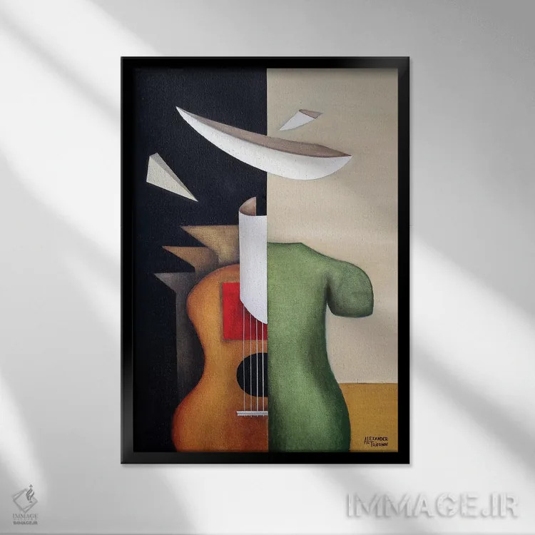 تابلو بازی اثر الکساندر تریفونوف - نمای قابدار مشکی