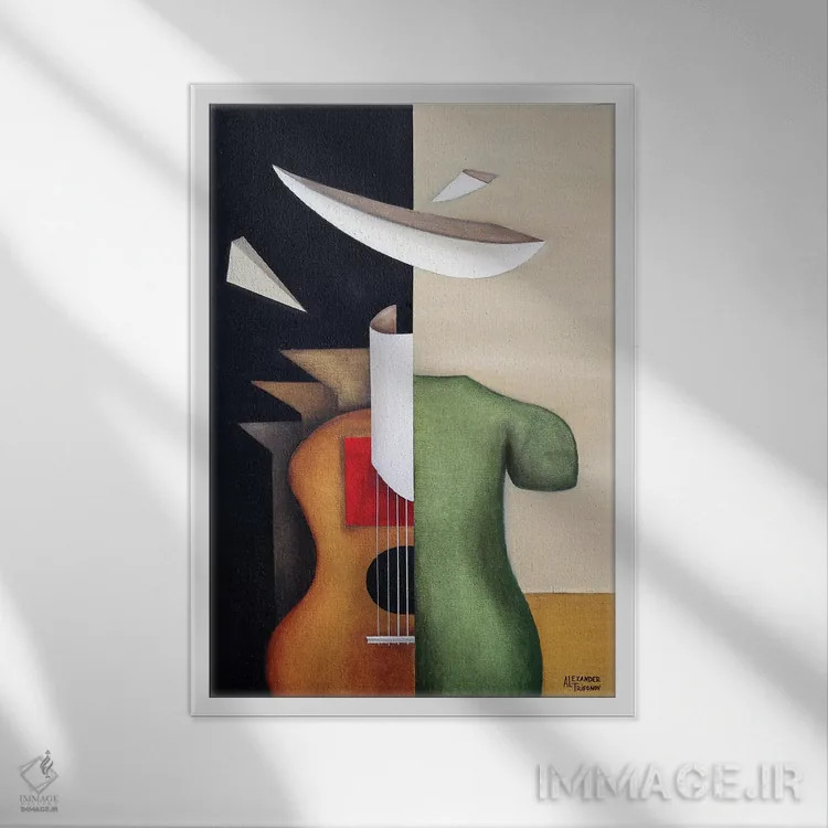 تابلو بازی اثر الکساندر تریفونوف - نمای قابدار سفید