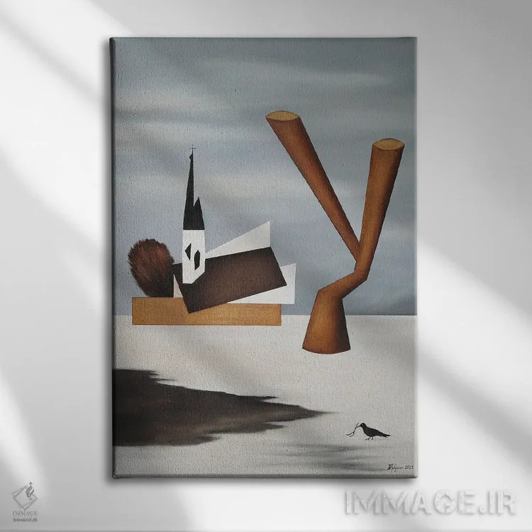 تابلو اوایل بهار اثر الکساندر تریفونوف - نمای روبهرو روی دیوار