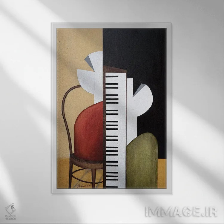 تابلو شوپن (آهنگساز) اثر الکساندر تریفونوف - نمای قابدار سفید