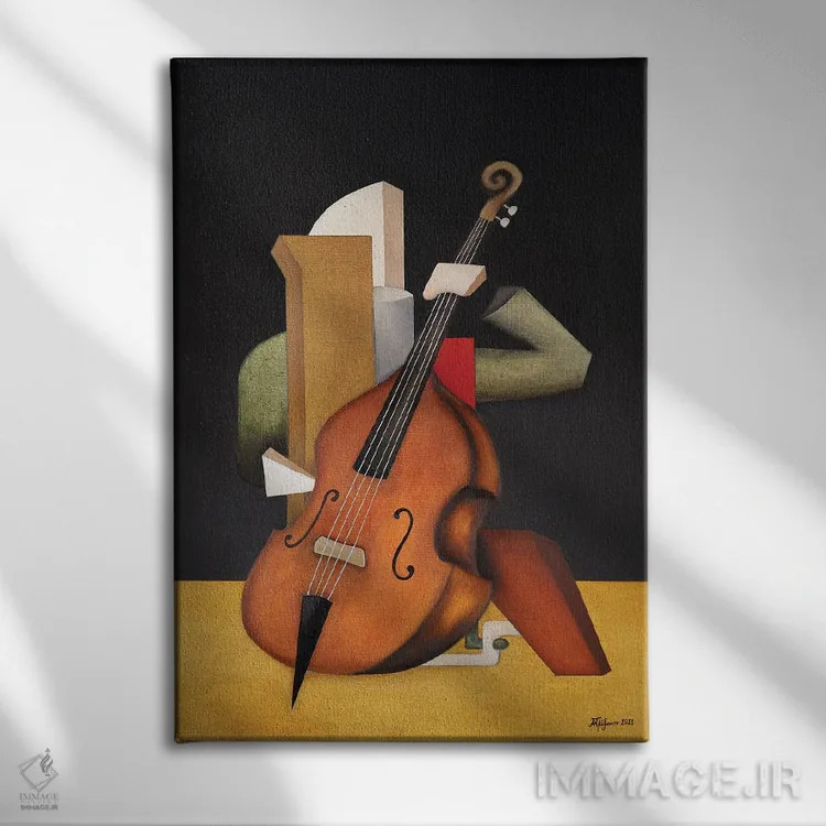 تابلو کنترباس II اثر الکساندر تریفونوف - نمای روبهرو روی دیوار