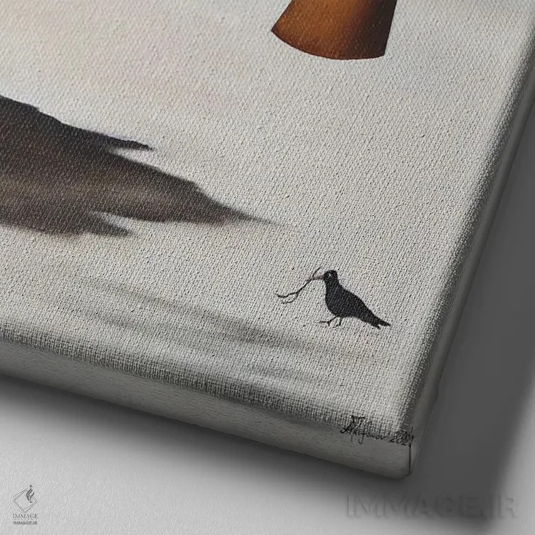 تابلو اوایل بهار اثر الکساندر تریفونوف - نمای نزدیک بافت بوم