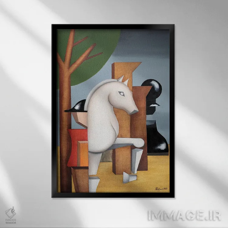 تابلو شطرنج اثر الکساندر تریفونوف - نمای قابدار مشکی