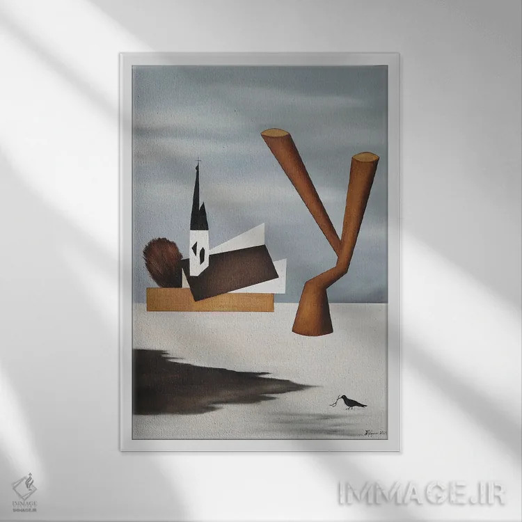 تابلو اوایل بهار اثر الکساندر تریفونوف - نمای قابدار سفید