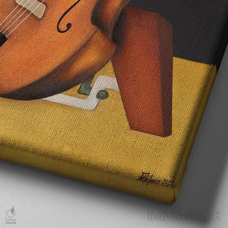 تابلو کنترباس II اثر الکساندر تریفونوف - نمای نزدیک بافت بوم