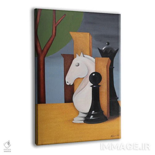تابلو گامبی ملکه (اصطلاح شطرنج) اثر الکساندر تریفونوف - نمای پرسپکتیو محصول