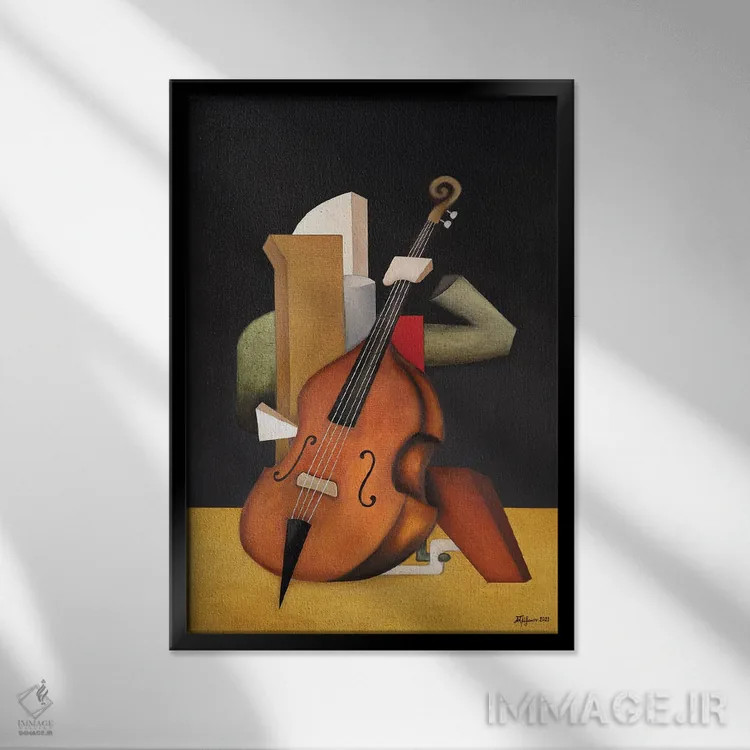 تابلو کنترباس II اثر الکساندر تریفونوف - نمای قابدار مشکی