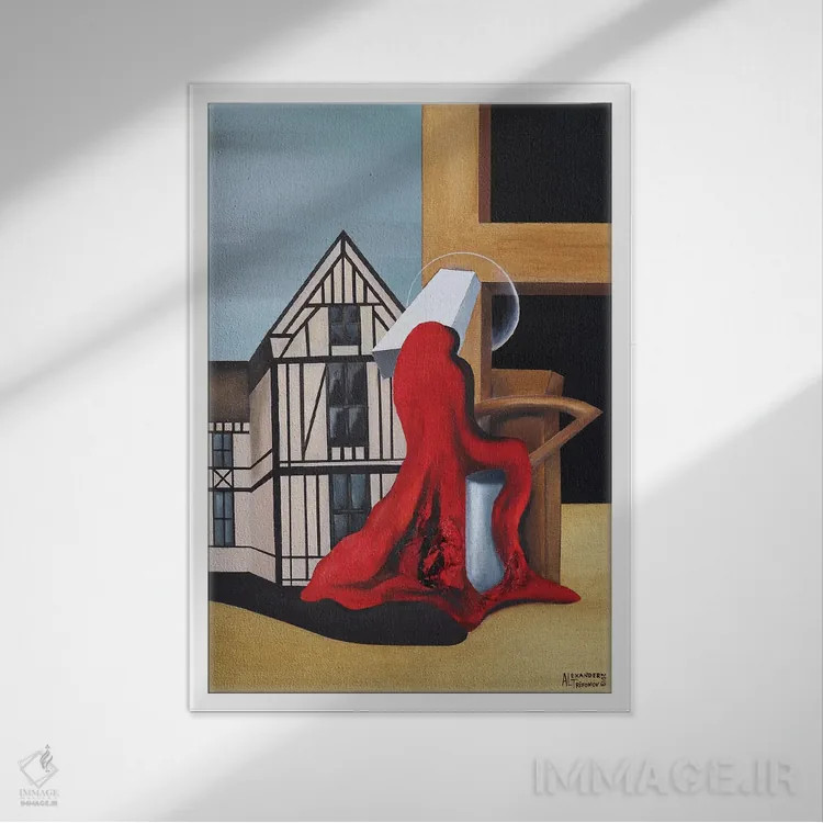 تابلو ژاندارک (شخصیت تاریخی فرانسه) اثر الکساندر تریفونوف - نمای قابدار سفید