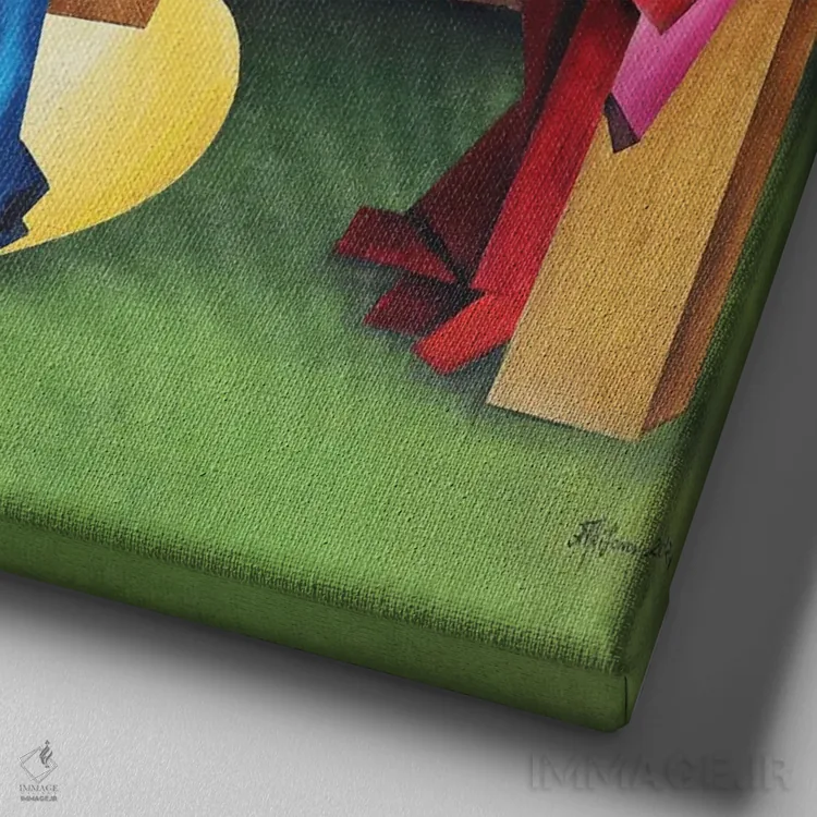 تابلو افسون اثر الکساندر تریفونوف - نمای نزدیک بافت بوم