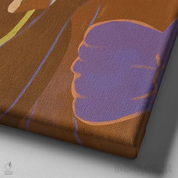 تابلو راز اثر آرتی گوآوا - نمای نزدیک بافت بوم