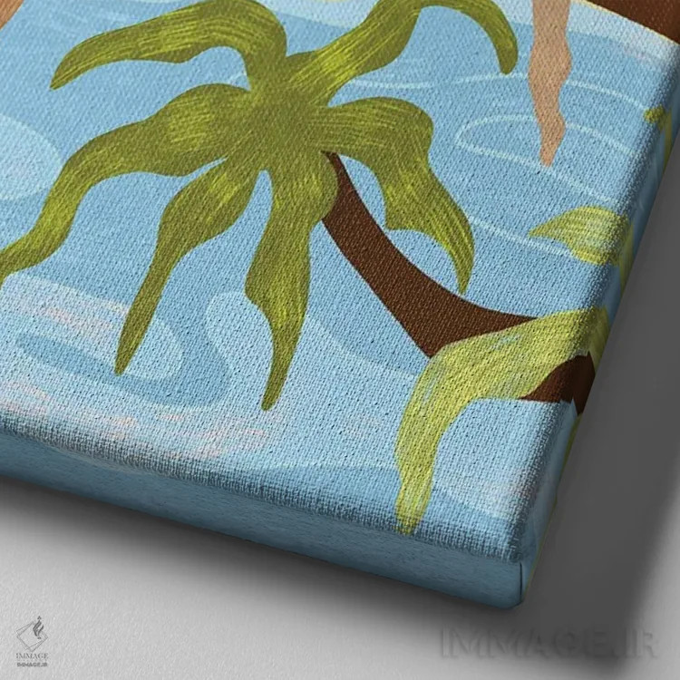 تابلو سهیم شدن یک درخت اثر آرتی گوآوا - نمای نزدیک بافت بوم