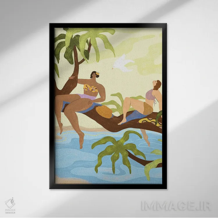 تابلو سهیم شدن یک درخت اثر آرتی گوآوا - نمای قابدار مشکی